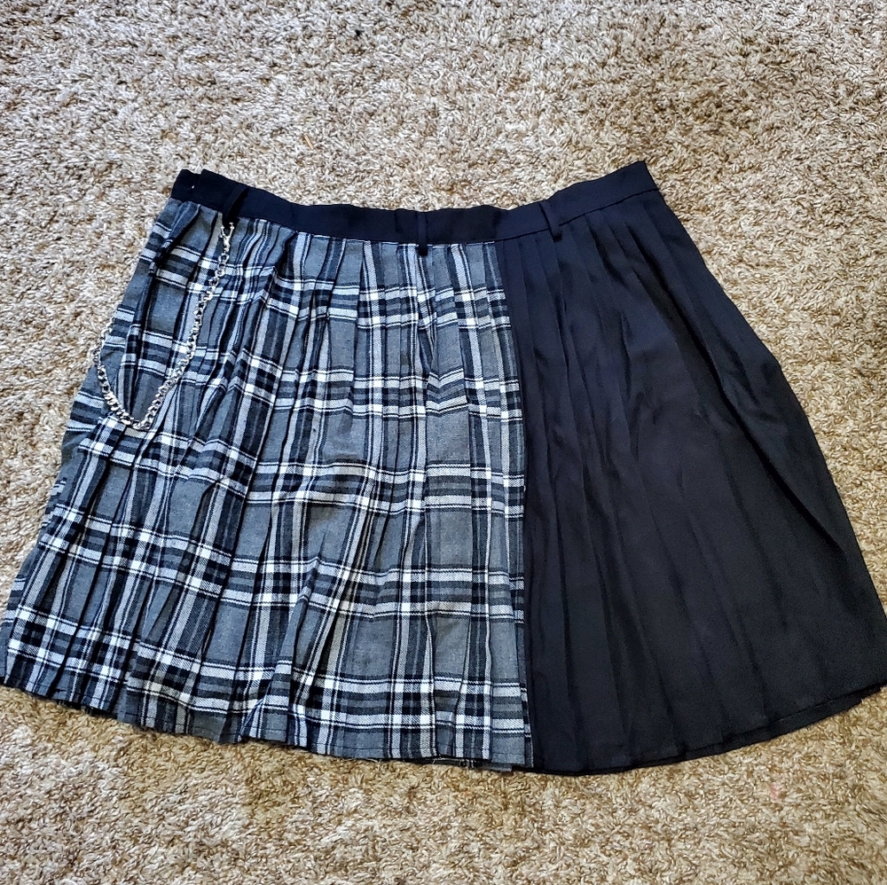 Paid color block skirt